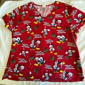 Disney Christmas Scrub